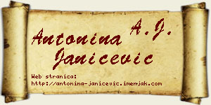 Antonina Janićević vizit kartica